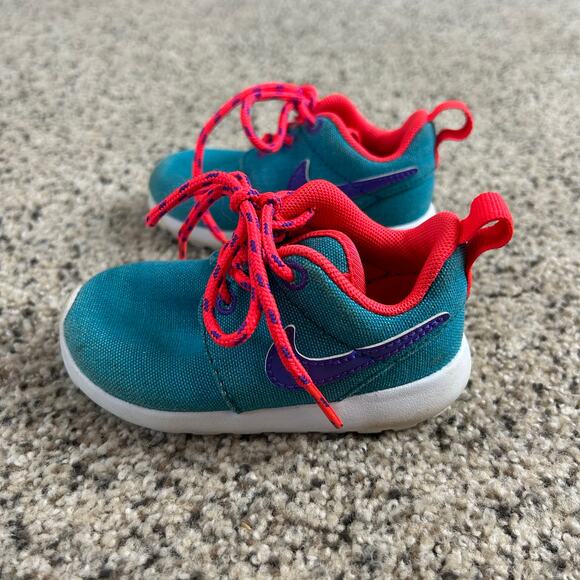 Nike Toddler Sneakers Shoes Size 5C Lace Up Blue 659374 - Picture 6 of 6